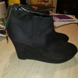 Wedge heel booties